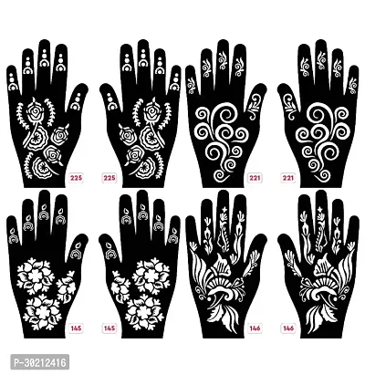 Beautiful Mehndi Stencils Stickers Pack Of 4 Pairs