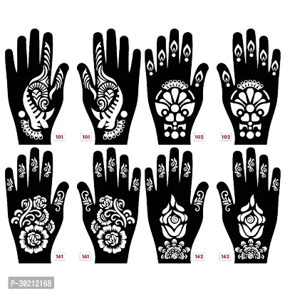 Beautiful Mehndi Stencils Stickers Pack Of 4 Pairs-thumb0