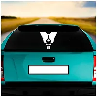 Dikoria Dog Car Sticker, car Stickers for Car Exterior, Glass, Wall, Window | White Color Standard Size (12x12 Inch) | Design-Dog Car Sticker White- D227-thumb1