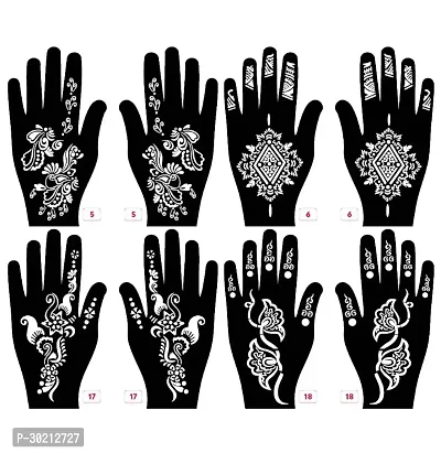 Beautiful Mehndi Stencils Stickers Pack Of 4 Pairs