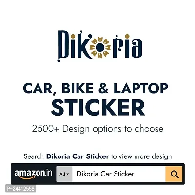 Dikoria Beauty Car Sticker, car Stickers for Car Exterior, Glass, Wall, Window | White Color Standard Size (12x12 Inch) | Design-Beauty Car Sticker White- D602-thumb4