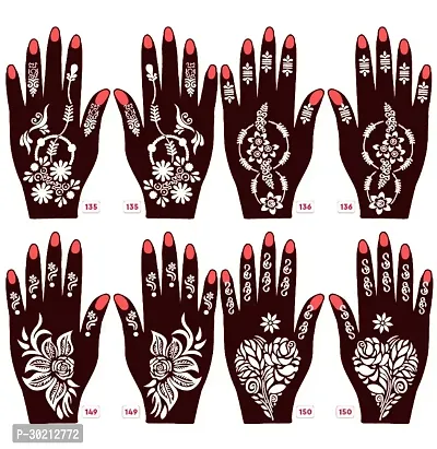 Beautiful Mehndi Stencils Stickers Pack Of 4 Pairs