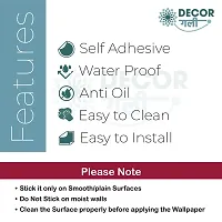 D?COR GALI Self Adhesive JuteTexture Waterproof Vinyl Wallpaper Stickers for Wooden Door, Wardrobe, Wall, PVC Wall Papers Design-2X8 Feet-thumb4