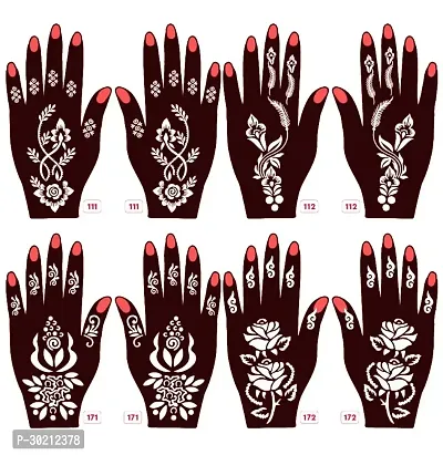 Beautiful Mehndi Stencils Stickers Pack Of 4 Pairs