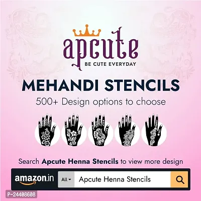 Apcute Temporary tatto stencil | Mehandi Stencils for Girls, women and Kids | Easy to use, Best Mehandi Design Stencil Sticker collections, Design no - Apcute - HB - 183-thumb5