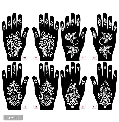 Beautiful Mehndi Stencils Stickers Pack Of 4 Pairs