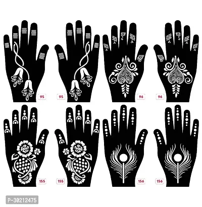 Beautiful Mehndi Stencils Stickers Pack Of 4 Pairs