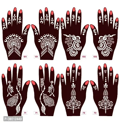 Beautiful Mehndi Stencils Stickers Pack Of 4 Pairs