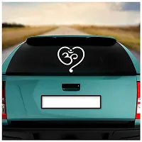 Dikoria Om Car Sticker, car Stickers for Car Exterior, Glass, Wall, Window | White Color Standard Size (12x12 Inch) | Design-Om Car Sticker White- D794-thumb1