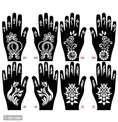 Beautiful Mehndi Stencils Stickers Pack Of 4 Pairs-thumb0