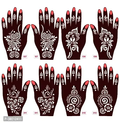 Beautiful Mehndi Stencils Stickers Pack Of 4 Pairs-thumb0