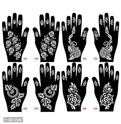 Beautiful Mehndi Stencils Stickers Pack Of 4 Pairs-thumb0