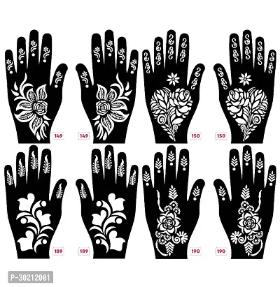 Apcutes mehndi stencils for both hands set of 4.-thumb0