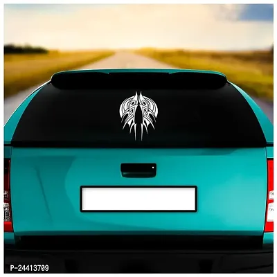 Dikoria Tattoo Design Car Sticker, car Stickers for Car Exterior, Glass, Wall, Window | White Color Standard Size (12x12 Inch) | Design-Tattoo Design Car Sticker White- D12-thumb2