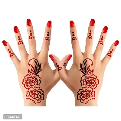 Apcute Temporary tatto stencil | Mehandi Stencils for Girls, women and Kids | Easy to use, Best Mehandi Design Stencil Sticker collections, Design no - Apcute - HB - 183