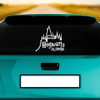 Dikoria Hogwarts Alumni Car Sticker, car Stickers for Car Exterior, Glass, Wall, Window | White Color Standard Size (12x12 Inch) | Design-Hogwarts Alumni Car Sticker White- D333-thumb1