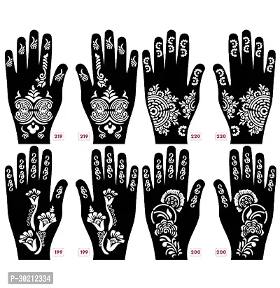 Beautiful Mehndi Stencils Stickers Pack Of 4 Pairs-thumb0