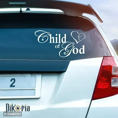 Dikoria Child of God Car Sticker, car Stickers for Car Exterior, Glass, Wall, Window | White Color Standard Size (12x12 Inch) | Design-Child of God Car Sticker White- D995