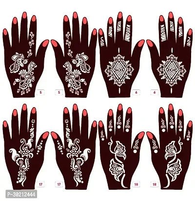 Beautiful Mehndi Stencils Stickers Pack Of 4 Pairs