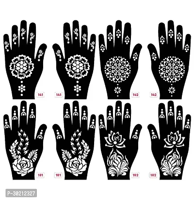 Beautiful Mehndi Stencils Stickers Pack Of 4 Pairs