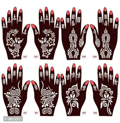 Beautiful Mehndi Stencils Stickers Pack Of 4 Pairs