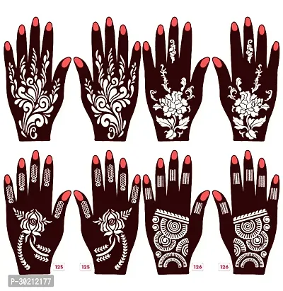 Beautiful Mehndi Stencils Stickers Pack Of 4 Pairs