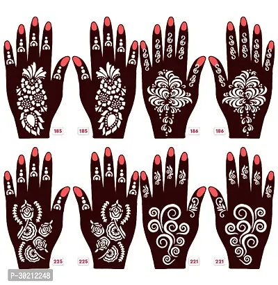 Beautiful Mehndi Stencils Stickers Pack Of 4 Pairs-thumb0