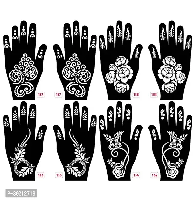 Beautiful Mehndi Stencils Stickers Pack Of 4 Pairs-thumb0