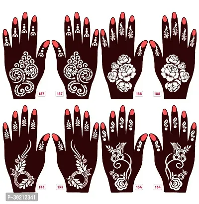 Beautiful Mehndi Stencils Stickers Pack Of 4 Pairs-thumb0