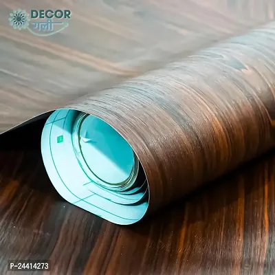 D?COR GALI Self Adhesive Dark WoodenTexture Waterproof Vinyl Wallpaper Stickers for Wooden Door, Wardrobe, Wall, PVC Wall Papers Design-2X12 Feet-thumb3