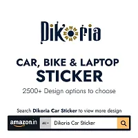 Dikoria Tera Aasra Car Sticker, car Stickers for Car Exterior, Glass, Wall, Window | White Color Standard Size (12x12 Inch) | Design-Tera Aasra Car Sticker White- D927-thumb3