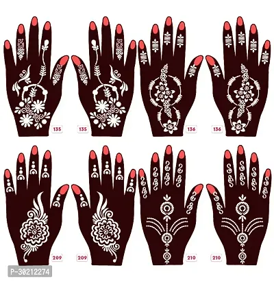 Beautiful Mehndi Stencils Stickers Pack Of 4 Pairs