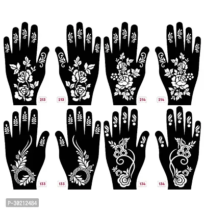 Beautiful Mehndi Stencils Stickers Pack Of 4 Pairs-thumb0