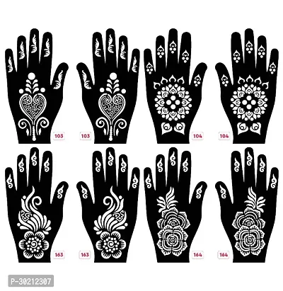 Beautiful Mehndi Stencils Stickers Pack Of 4 Pairs-thumb0