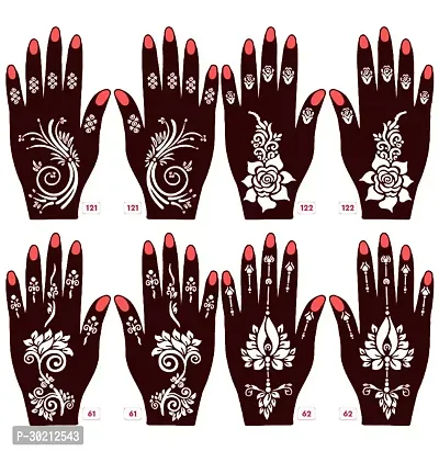 Beautiful Mehndi Stencils Stickers Pack Of 4 Pairs