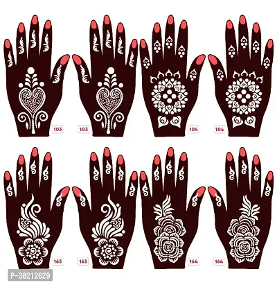 Beautiful Mehndi Stencils Stickers Pack Of 4 Pairs