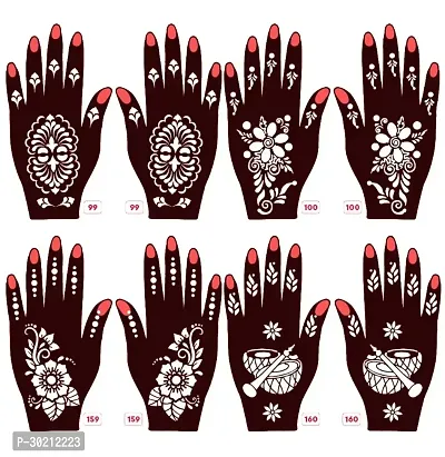 Beautiful Mehndi Stencils Stickers Pack Of 4 Pairs