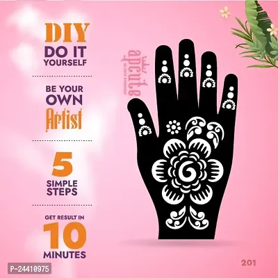 Apcute Tattoo designs | Mehandi Stencils for Girls, women and Kids | Easy to use, Best Mehandi Design Stencil Sticker collections, Design no - Apcute - HB - 201-thumb3