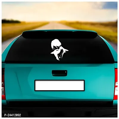 Dikoria Kgf Car Sticker, car Stickers for Car Exterior, Glass, Wall, Window | White Color Standard Size (12x12 Inch) | Design-Kgf Car Sticker White- D69-thumb2