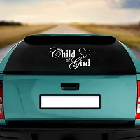 Dikoria Child of God Car Sticker, car Stickers for Car Exterior, Glass, Wall, Window | White Color Standard Size (12x12 Inch) | Design-Child of God Car Sticker White- D995-thumb1