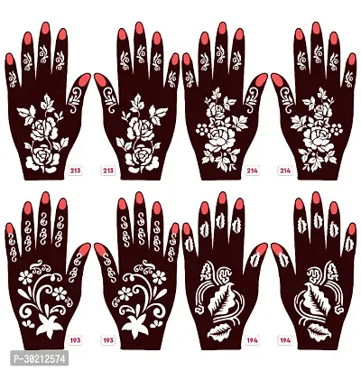 Beautiful Mehndi Stencils Stickers Pack Of 4 Pairs