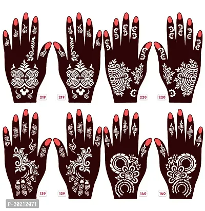 Beautiful Mehndi Stencils Stickers Pack Of 4 Pairs-thumb0