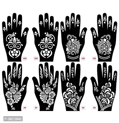 Beautiful Mehndi Stencils Stickers Pack Of 4 Pairs-thumb0