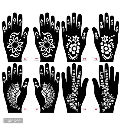 Beautiful Mehndi Stencils Stickers Pack Of 4 Pairs-thumb0