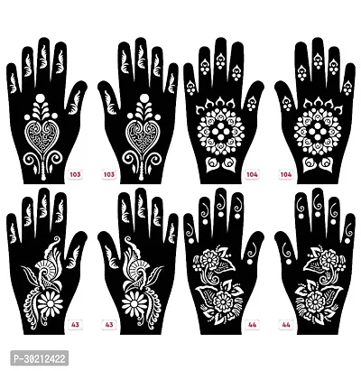 Beautiful Mehndi Stencils Stickers Pack Of 4 Pairs