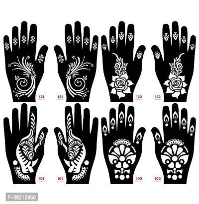 Beautiful Mehndi Stencils Stickers Pack Of 4 Pairs