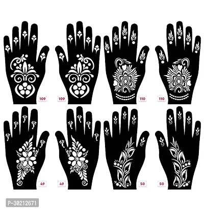 Beautiful Mehndi Stencils Stickers Pack Of 4 Pairs