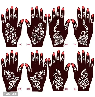 Beautiful Mehndi Stencils Stickers Pack Of 4 Pairs