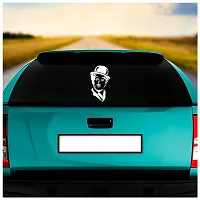 Dikoria Charlie Car Sticker, car Stickers for Car Exterior, Glass, Wall, Window | White Color Standard Size (12x12 Inch) | Design-Charlie Car Sticker White- D313-thumb1