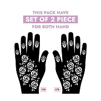 Apcute Stencil mehndi design for hands | Mehandi Stencils for Girls, women and Kids | Easy to use, Best Mehandi Design Stencil Sticker collections, Design no - Apcute - HB - 175-thumb1